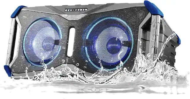 Front. Gemini - Gemini SOSP-8BGB Floating Waterproof Wireless Bluetooth Speaker (2025) - Black.