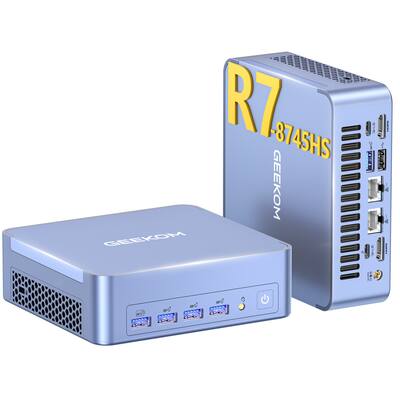 GEEKOM AX8 Max Mini PC, AMD Ryzen 7 8745HS, Radeon 780M, 16GB DDR5 GEEKOM AX8 Max Mini PC, AMD Ryzen 7 8745HS, Radeon 780M, 16GB DDR5