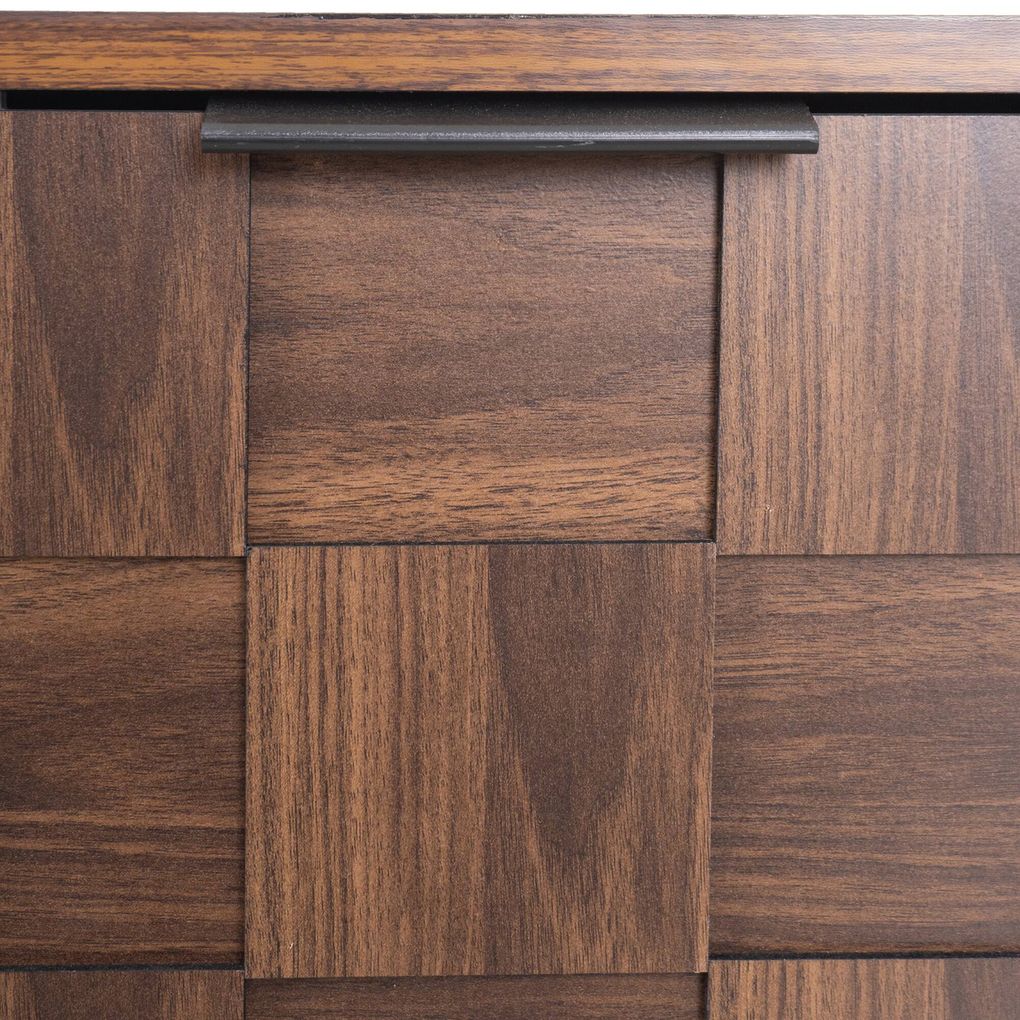 Alt View 6. Whisen - Mid Century TV Stand Media Console for TVs up to 85", with 2 Drawers and Storage for Living room,Home Theatre - Dark Brown.