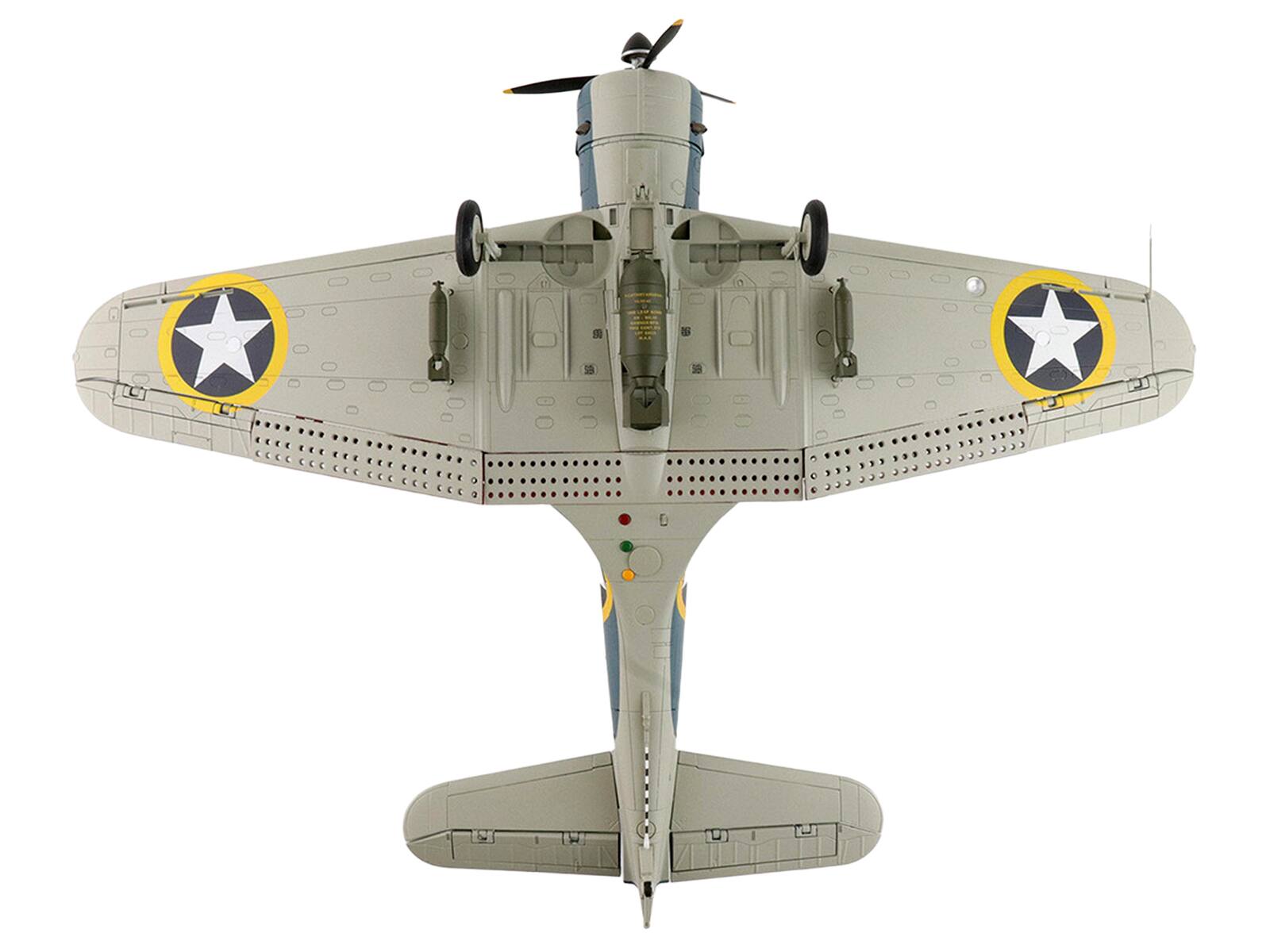 Alt View 5. Hobby Master - Douglas SBD-3 Dauntless Aircraft "Operation Torch, VS-41, USS Ranger" (1942) US Navy 1/32 Diecast Model by Hobby Master.