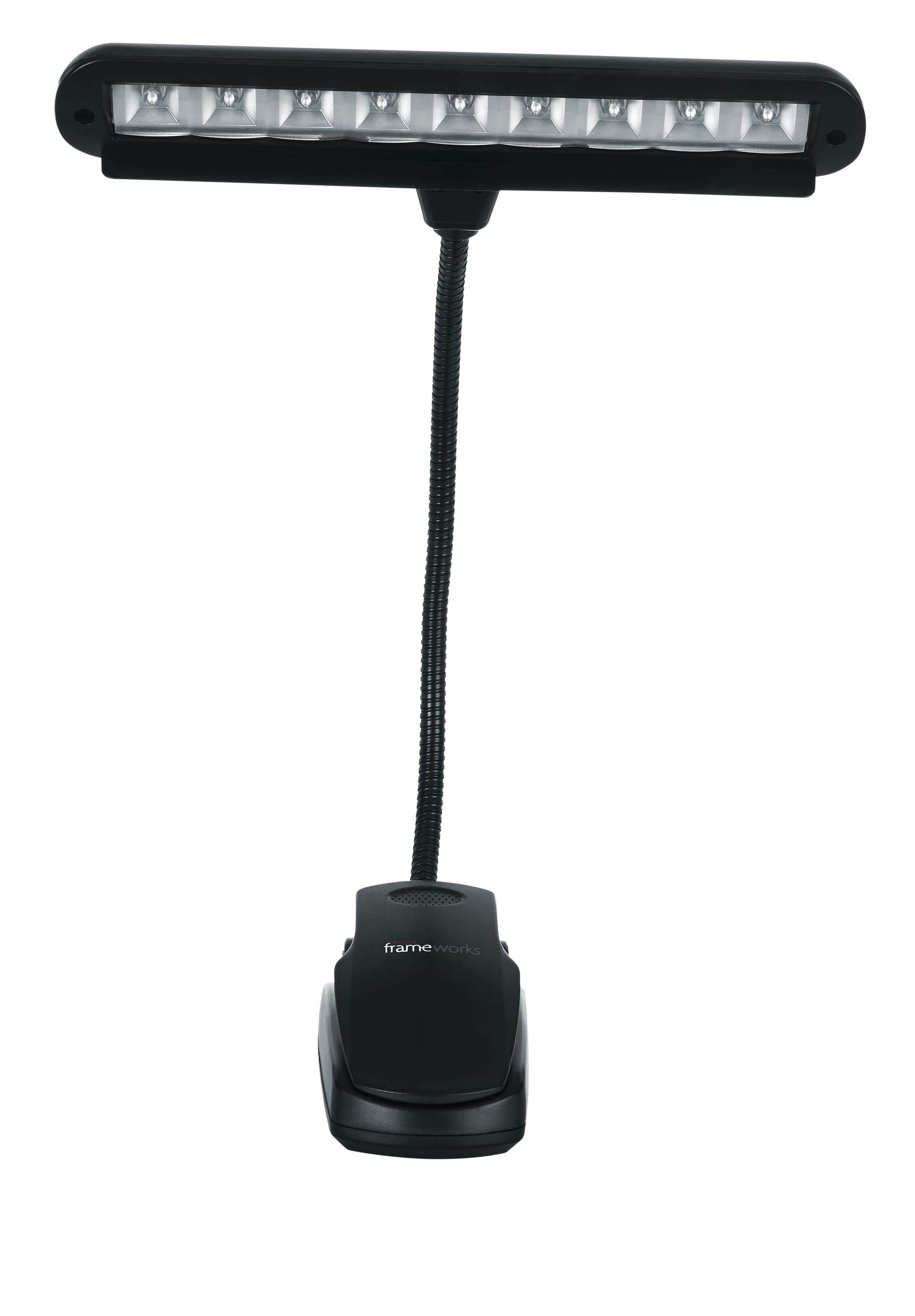Gator Frameworks - Clip-on LED Music Lamp with Adjustable Neck, with Clamp on Design Allows Attachment in a Variety of Applications