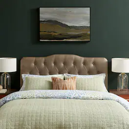 Annabel Faux Leather Queen Headboard by Modway - Mushroom