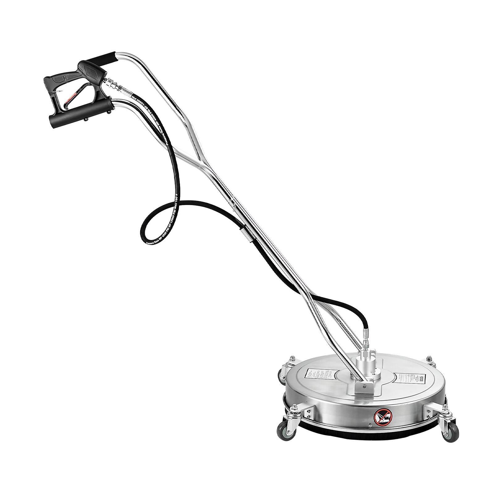Alt View 5. VEVOR - 21" Pressure Washer Surface Cleaner, Stainless Steel Pressure Washer Attachments with 4 Wheels, 4500 Max PSI - Silver.