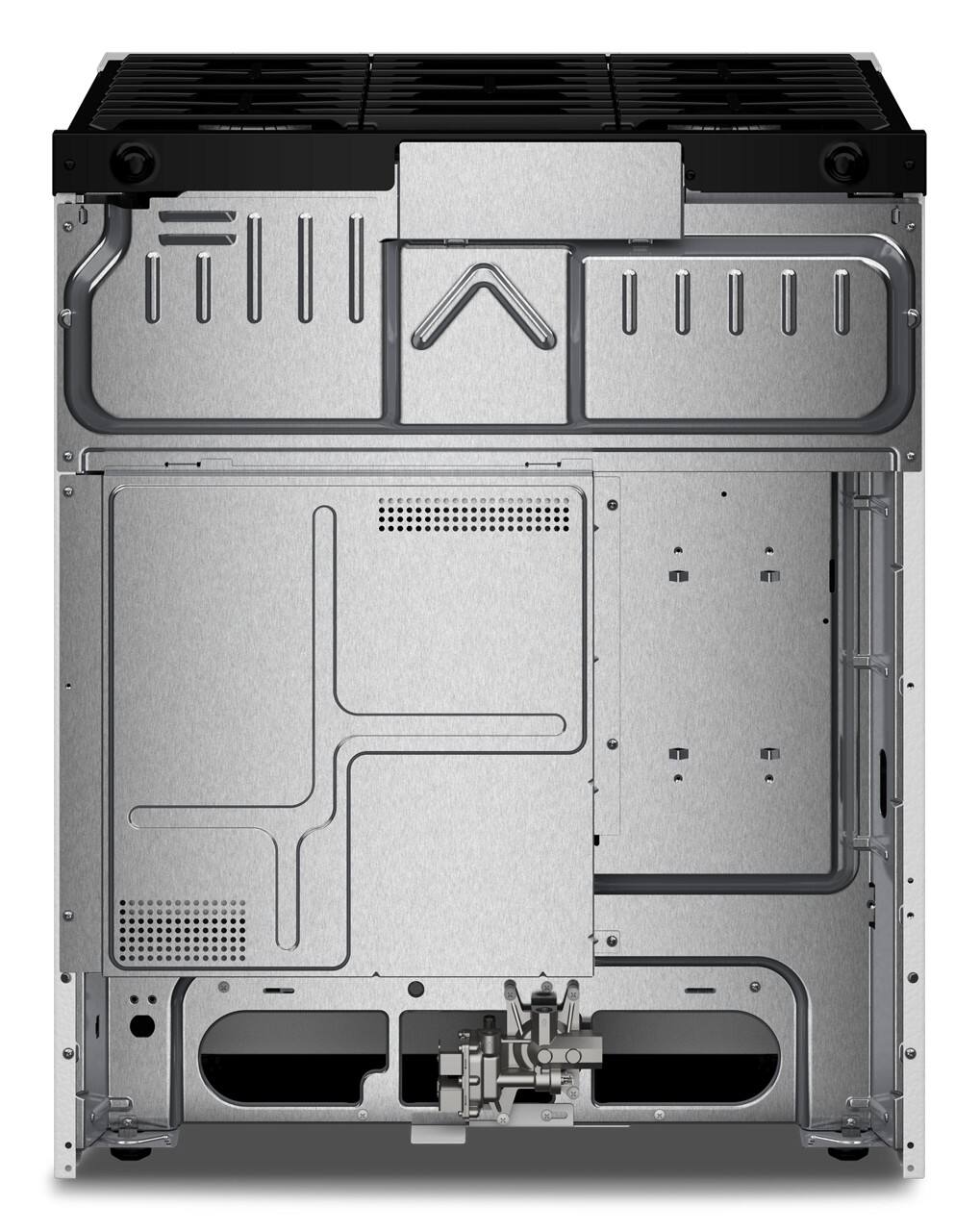 Back. Whirlpool - 5.0 Cu. Ft. Smart Freestanding Slide-In Gas Range with Air Cooking Technology and Steam Clean - White.