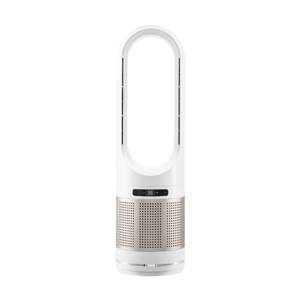 Alt View 5. Loheer - Loheer Bladeless Tower Fan with H13 HEPA Filter 8-Speed 80-Degree Oscillating Floor Fan for Bedroom Remote Control.
