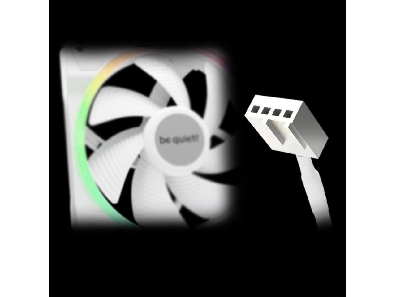 Alt View 6. be quiet! - be quiet! LIGHT WINGS WHITE 140mm PWM TRIPLE PACK - WHITE.