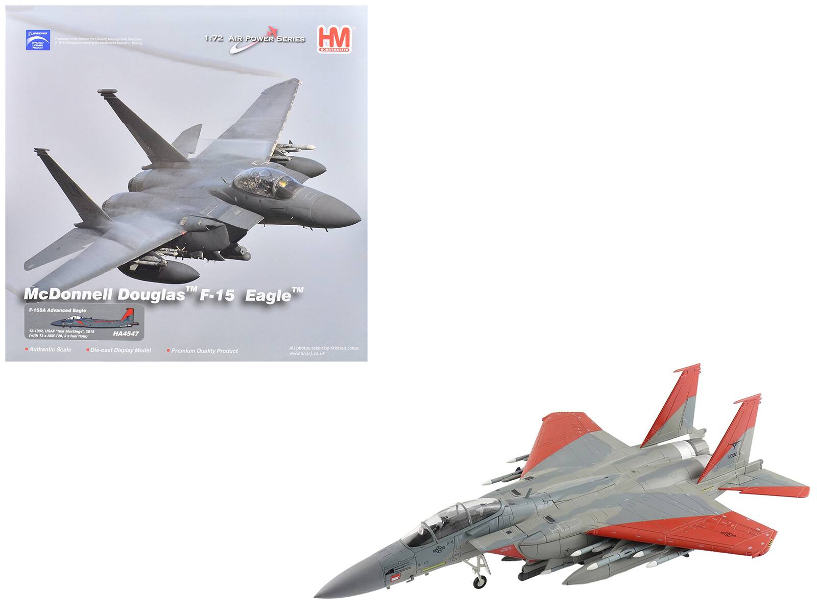"Boeing F-15SA Eagle Fighter Aircraft Saudi Royal Air Force ""Air Power Series"" 1/72 Diecast Model by Hobby Master" price history on PriceWatchPro