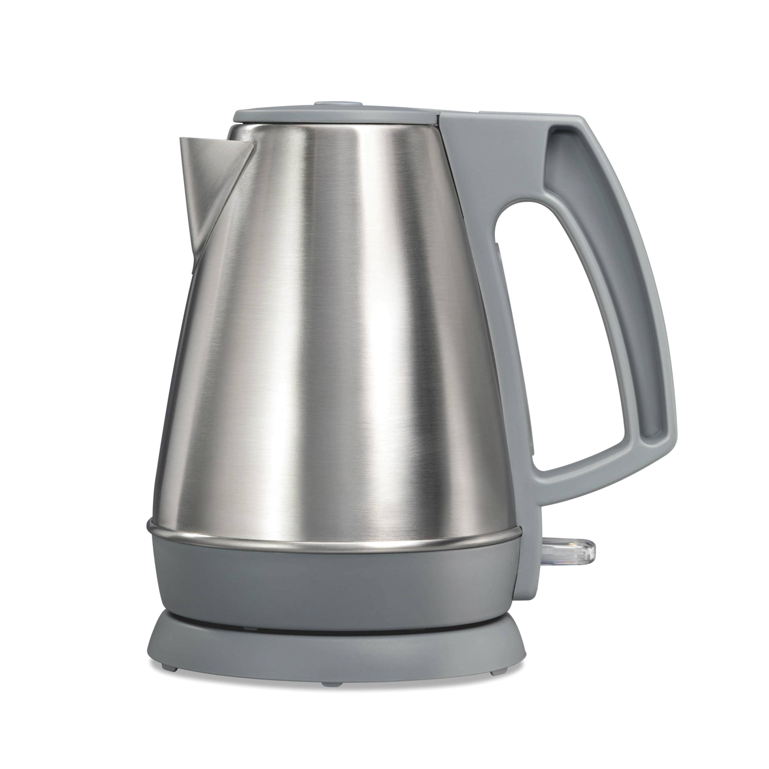 Front. Stylel Star - Hamilton 1 L 1500 W Electric Kettle Stainless Steel Auto Shutoff Fast Boil BPA Free - Default.