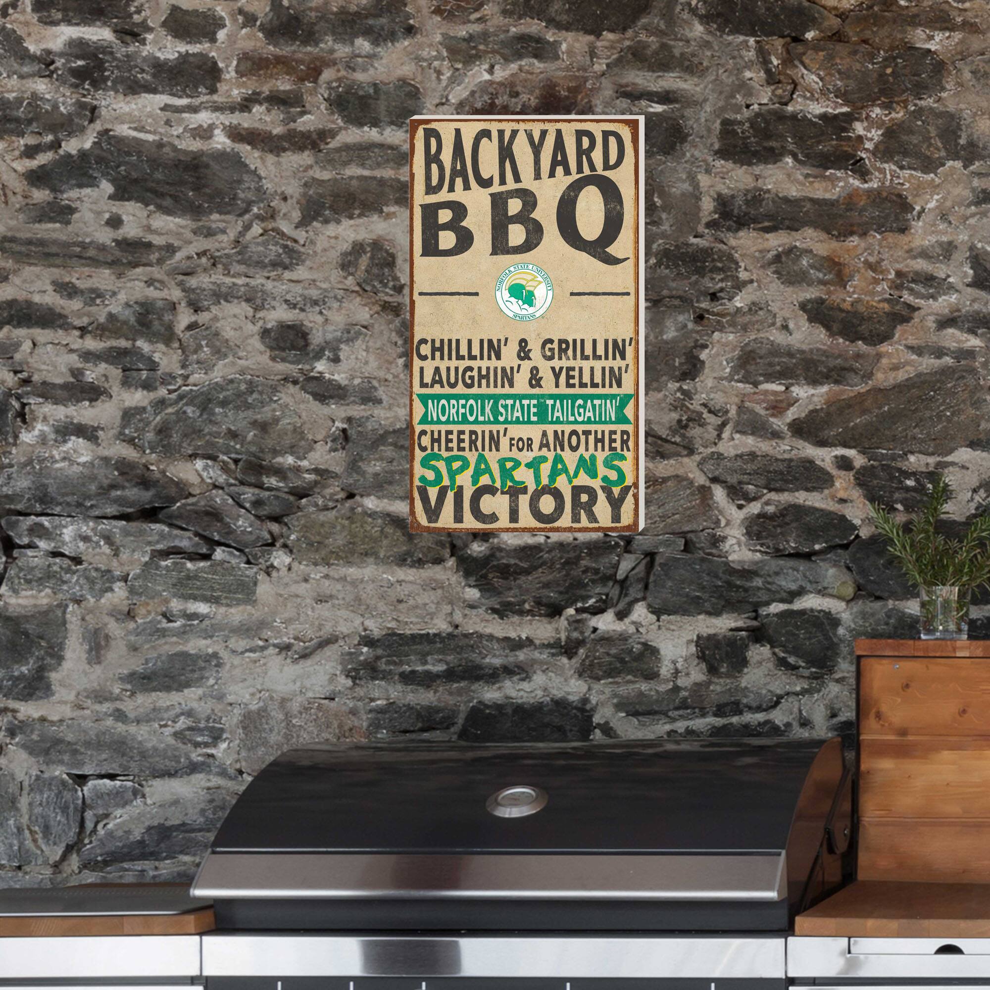 BACKYARD BBQ

CHILLIN' & GRILLIN'  
LAUGHIN' & YELLIN'  
NORFOLK STATE TAILGATIN'  
CHEERIN' FOR ANOTHER  
SPARTANS VICTORY