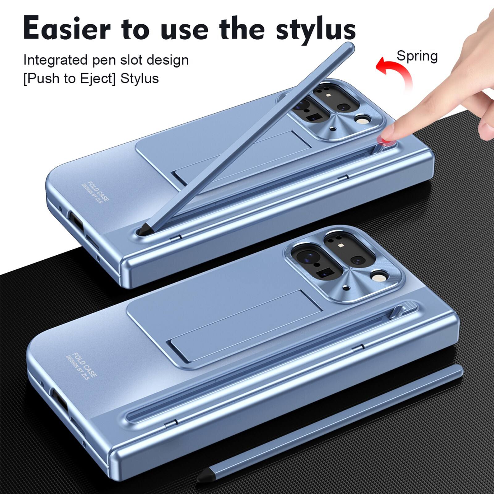 Easier to use the stylus  
Integrated pen slot design  
[Push to Eject] Stylus  
Stylus Spring  
NCISNO FOLD DESIGN BYZLS 8T srAS CASE DESIGN FOLD BY CASE SZ