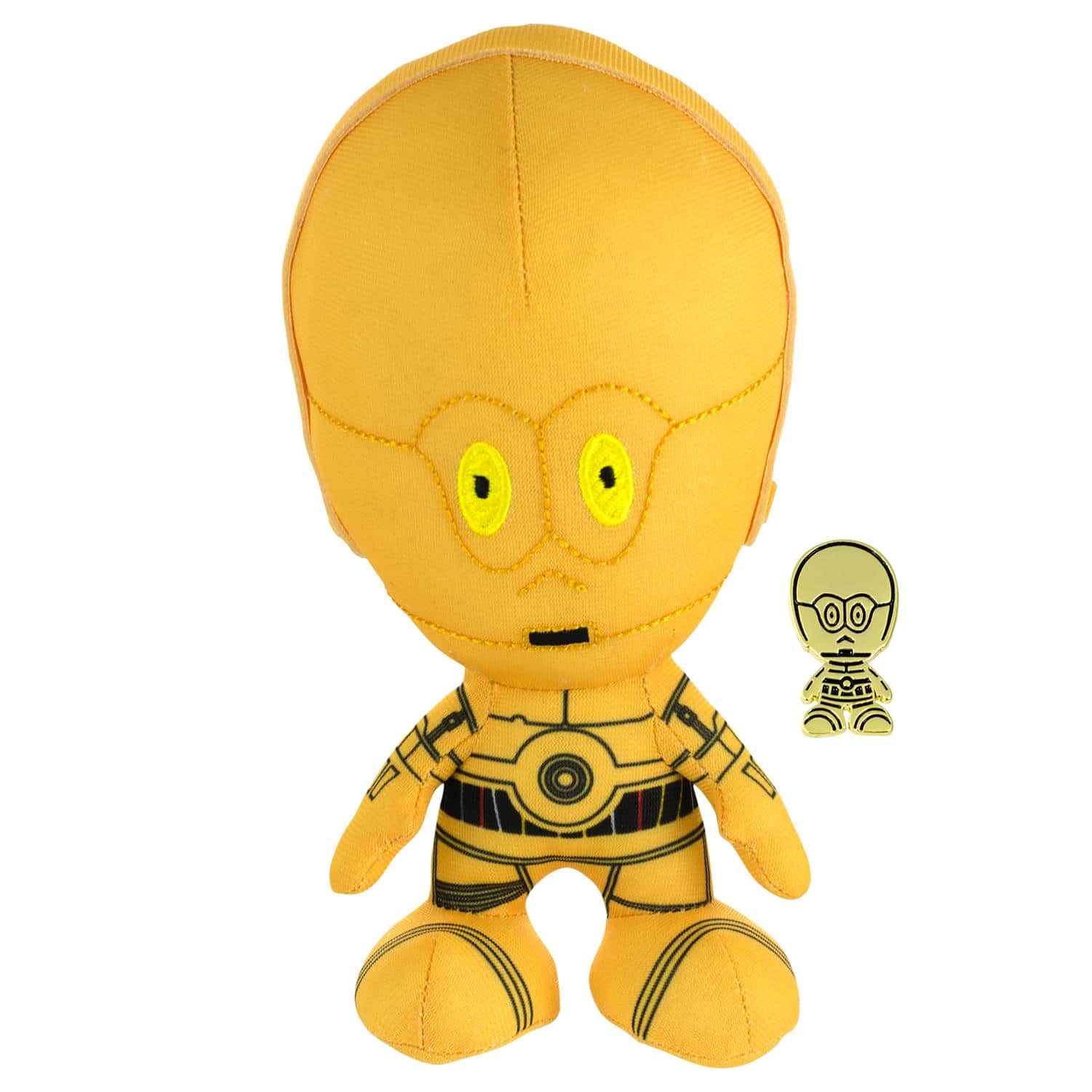 Seven20 - Star Wars C-3PO Stylized 7 Inch Plush With Enamel Pin - Gold