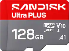 SANDISK Ultra PLUS
MicroSDXC I
128GB
V10
A1