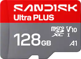 128GB SanDisk Ultra PLUS microSD UHS-I Card