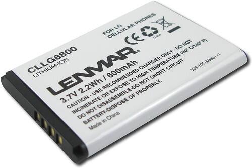 Angle Standard. Lenmar - Lithium-Ion Battery for Select LG Mobile Phones.