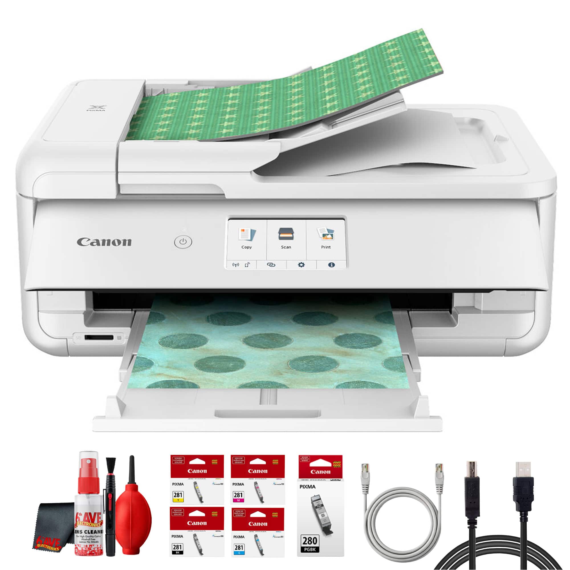 Canon - PIXMA TS9521Ca Wireless All-in-One Printer White Bundle price history on PriceWatchPro
