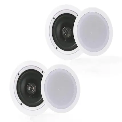 Front. Pyle - Pyle Audio PDIC1651RD 5.25 Inch 2 Way 150W Home Ceiling Wall Speakers (4 Pairs).