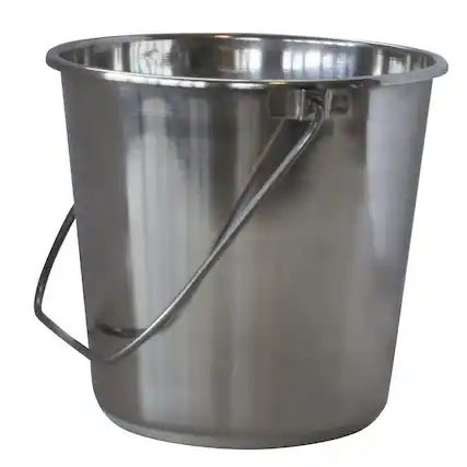 Front. Sportsman Pro-Series - 1 Gal Stainless Steel Bucket - 6 Piece Set - Silver.