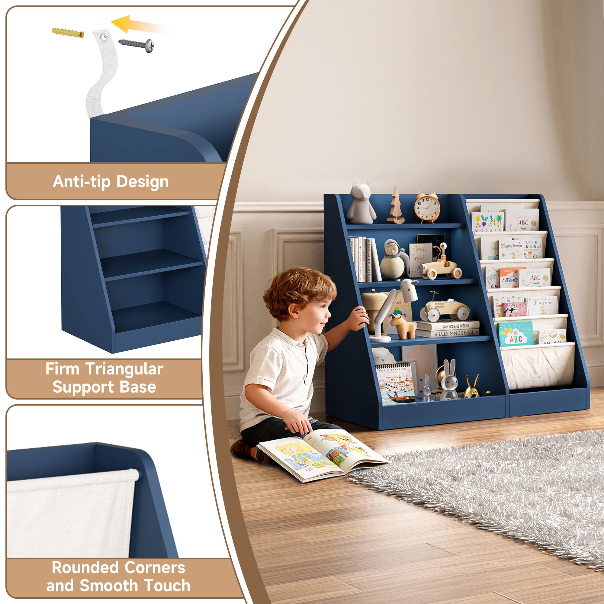 Anti-tip Design  
Firm Triangular Support Base  
Rounded Corners and Smooth Touch