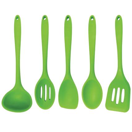 Front. Better Houseware - Better Houseware 3500/g 5-piece Silicone Cooking Utensils (green) - green.