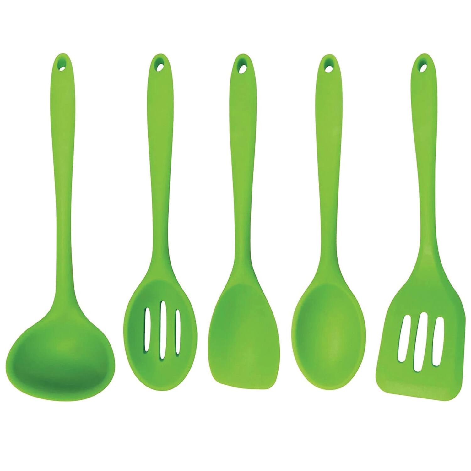 Front. Better Houseware - Better Houseware 3500/g 5-piece Silicone Cooking Utensils (green) - green.