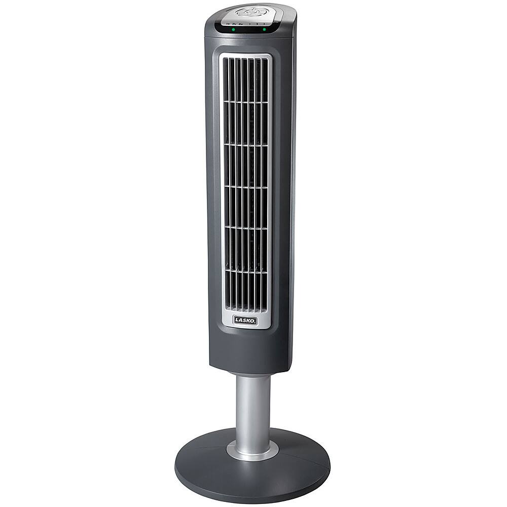 Front. Lasko - 38" Tower Fan - Gray.