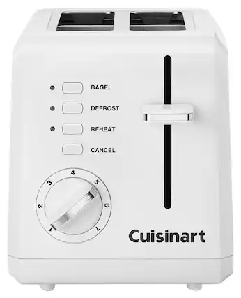 Angle. Cuisinart - 2-Slice Wide-Slot Toaster - White.