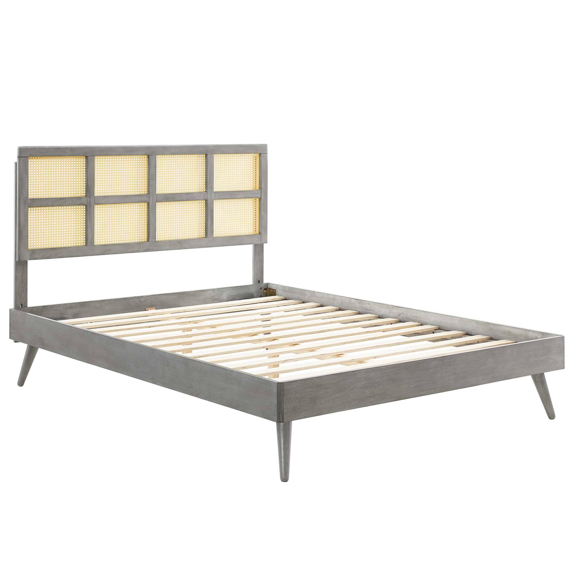 Alt View 2. Modway - Keynote Performance Velvet Curved Twin Platform Bed - White.