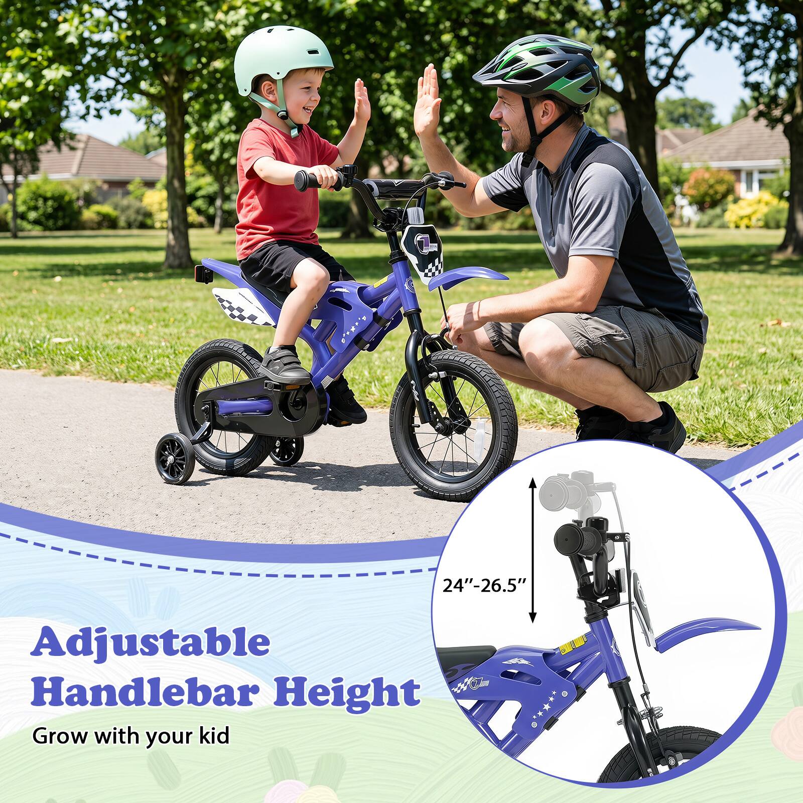 Adjustable Handlebar Height  
Grow with your kid