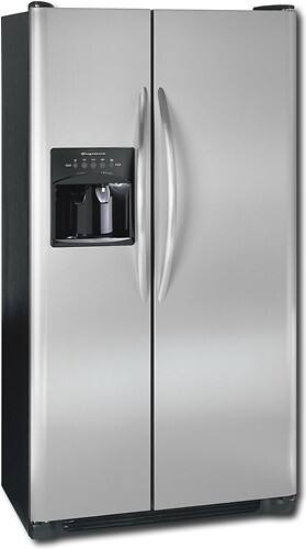 Angle Standard. Frigidaire - 25.0 Cu. Ft. Side-by-Side Refrigerator with Thru-the-Door Ice and Water - Stainless-Steel.