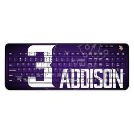 Keyscaper - Jordan Addison Minnesota Vikings Wireless Keyboard - Black