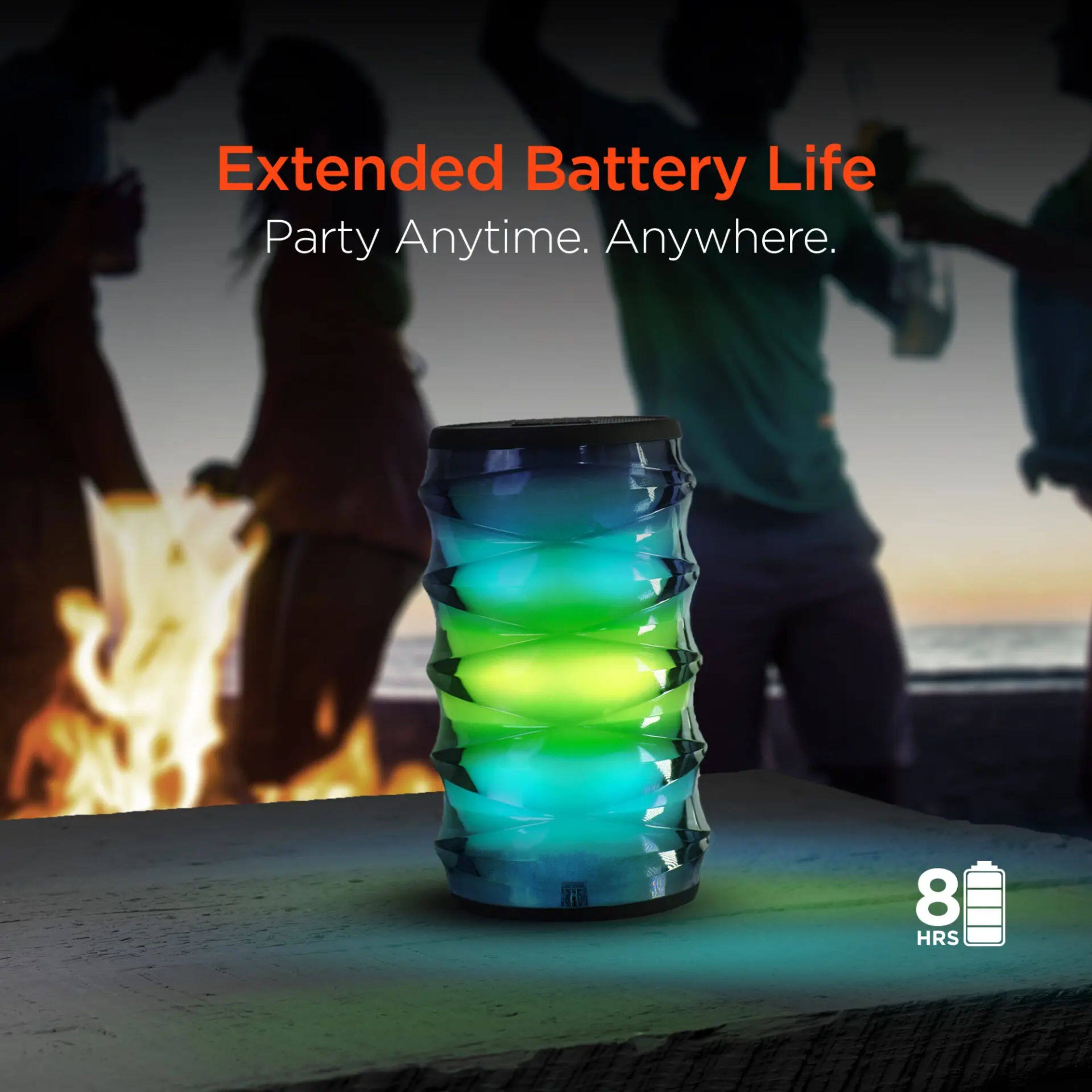 Extended Battery Life  
Party Anytime. Anywhere.  
8 HRS