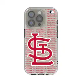 Keyscaper - MLB - St. Louis Cardinals - Text Backdrop Clear iPhone Case - 14 - Multicolor
