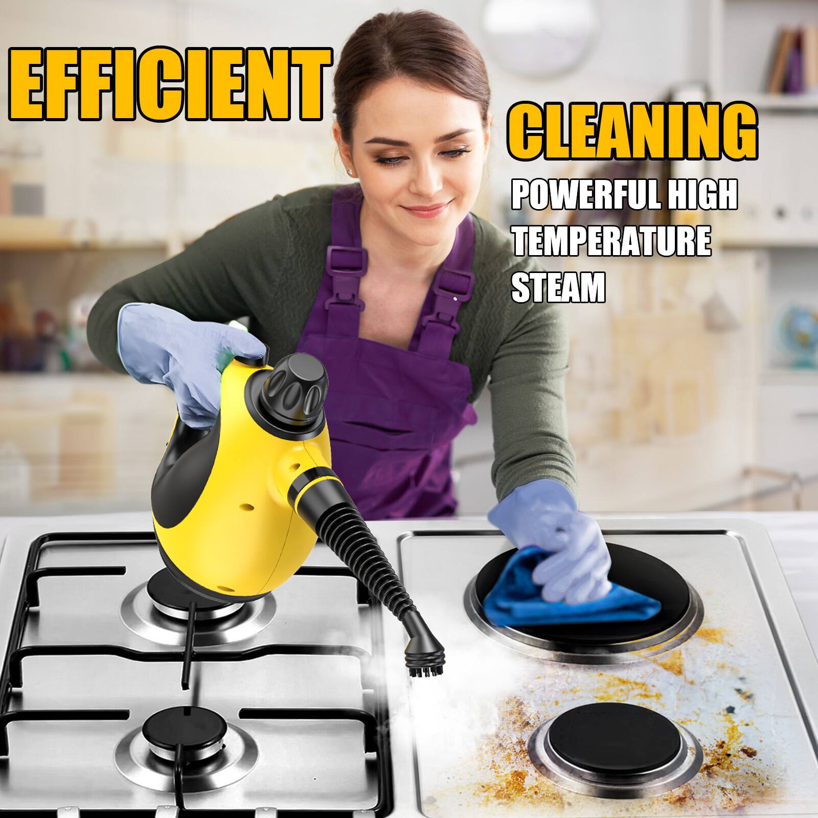 EFFICIENT  
CLEANING  
POWERFUL HIGH TEMPERATURE STEAM