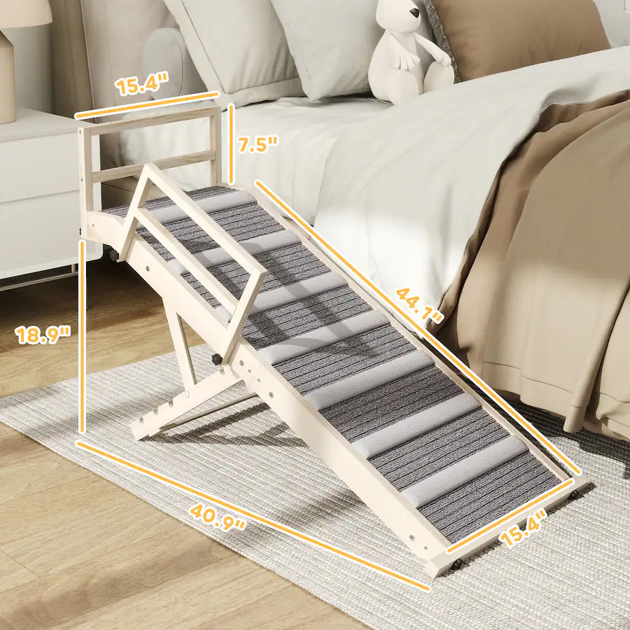 Pet Window Ramp Pawhut Ramp, Folding Pet Ramp, 4 Adjustable Height from 15