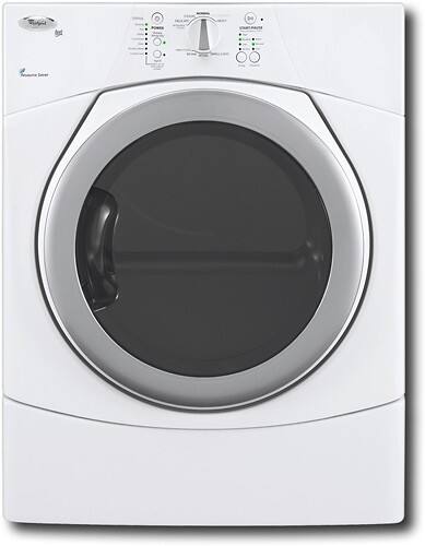 Front Standard. Whirlpool - 6.7 Cu. Ft. 8-Cycle Gas Dryer - White.