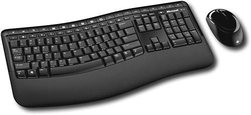 Best Buy: Microsoft Comfort Wireless Desktop 5000 Keyboard and Mouse Black  CSD-00001