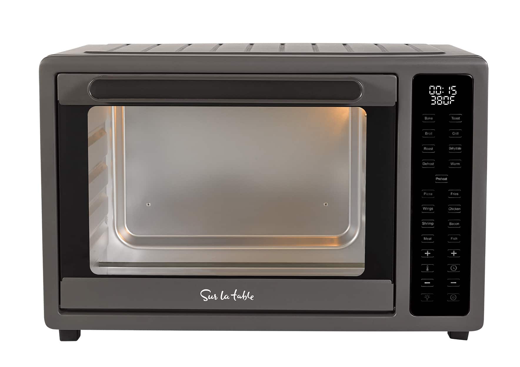 Front. Sur La Table - Air Fry Toaster Oven - Pepper Black.