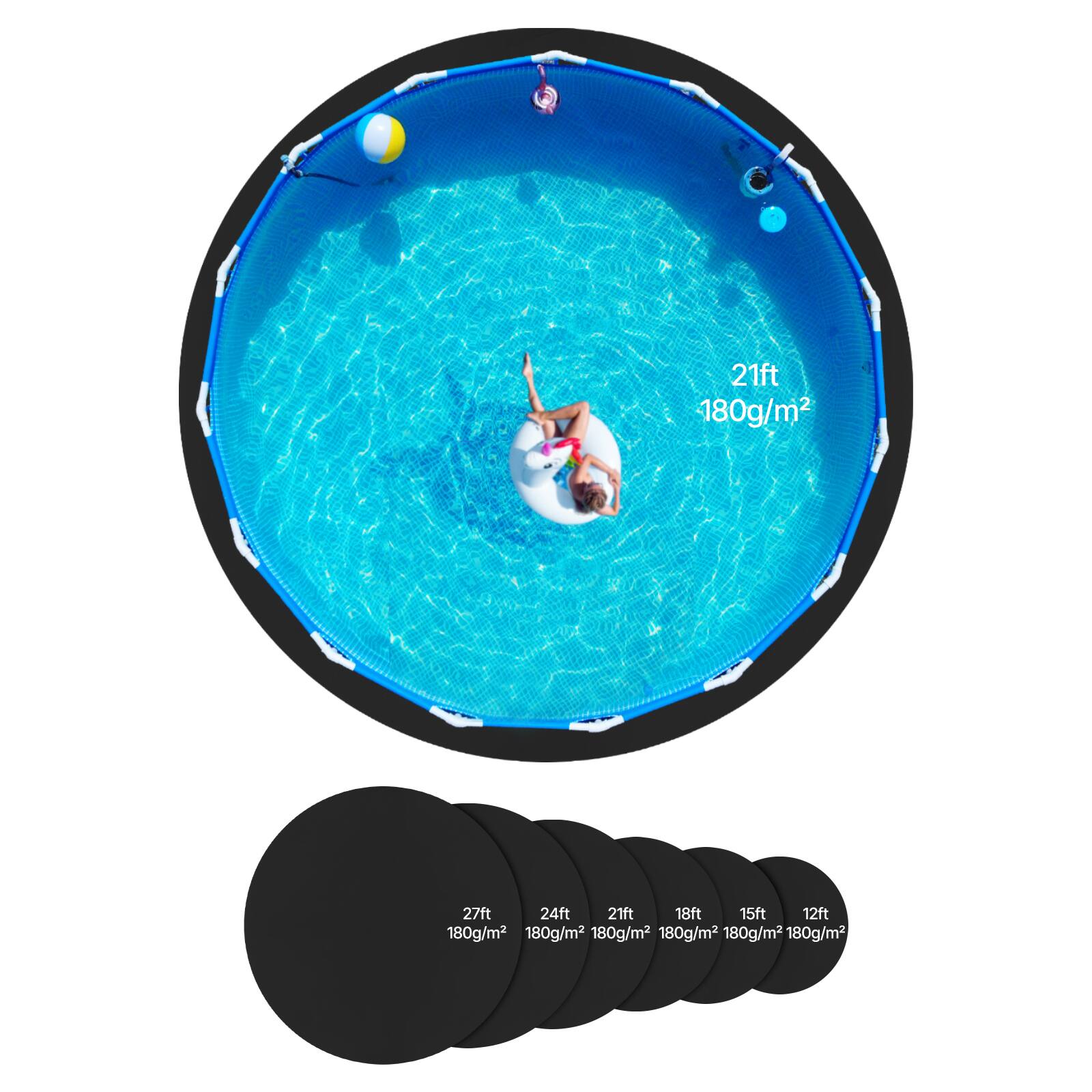 21ft  
180g/m²  

27ft  
24ft  
21ft  
18ft  
15ft  
12ft  

180g/m²  
180g/m²  
180g/m²  
180g/m²  
180g/m²  
180g/m²