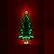 Back. BreeBe - Christmas Tree Ekko Light Display 25"H - Green, White.