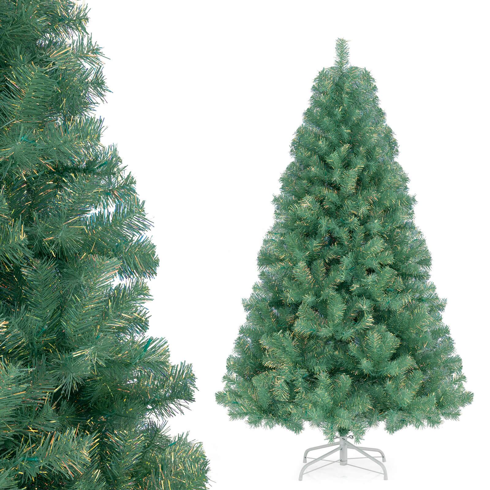 Alt View 9. Costway - Costway 6 FT Artificial Xmas Tree with 688 Branch Tips, 250 Warm White LED Lights 8 Modes Fruit Green - Fruit green.