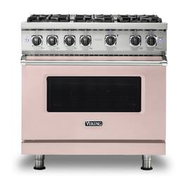 Viking - 36"W./24"D. 5.1 Cu. Ft. Gas Sealed Burner Range-6 Burners-Blush - Blush