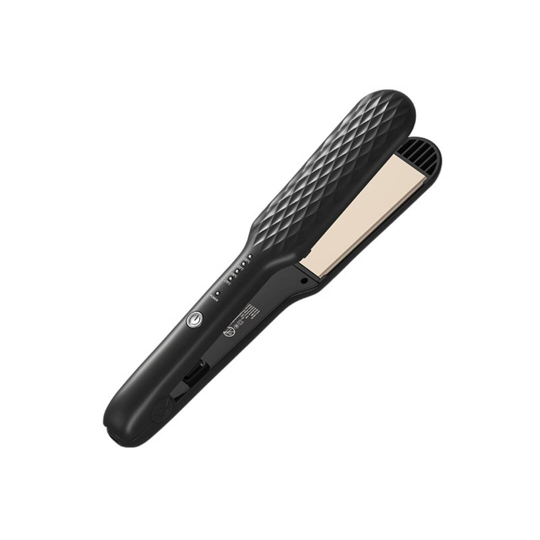 Front. Cluzine - Negative Ion Hair Straightener, 4-Temp Control, 15S Fast Heat, Ceramic Plate, for Silky Frizz-Free Hair.