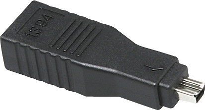  Hosa Technology - 6-Pin-to-4-Pin FireWire 400 Adapter - Black