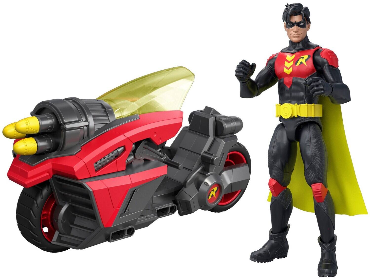 Alt View 1. Mattel - DC Premiere Batlink Robin 6.5" Action Figure & Motorcycle Vehicle   - COLLECTIBLES - Multicolor.