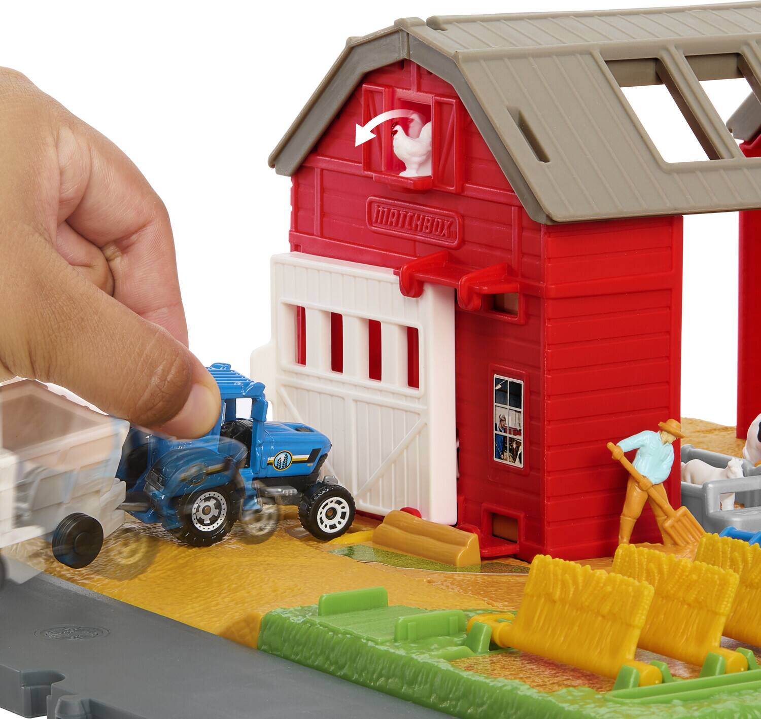 Alt View 2. Mattel - Mattel - Matchbox Action Drivers Farm Adventure Playset, with 1:64 Scale Tractor   - Collectibles - Multicolor.