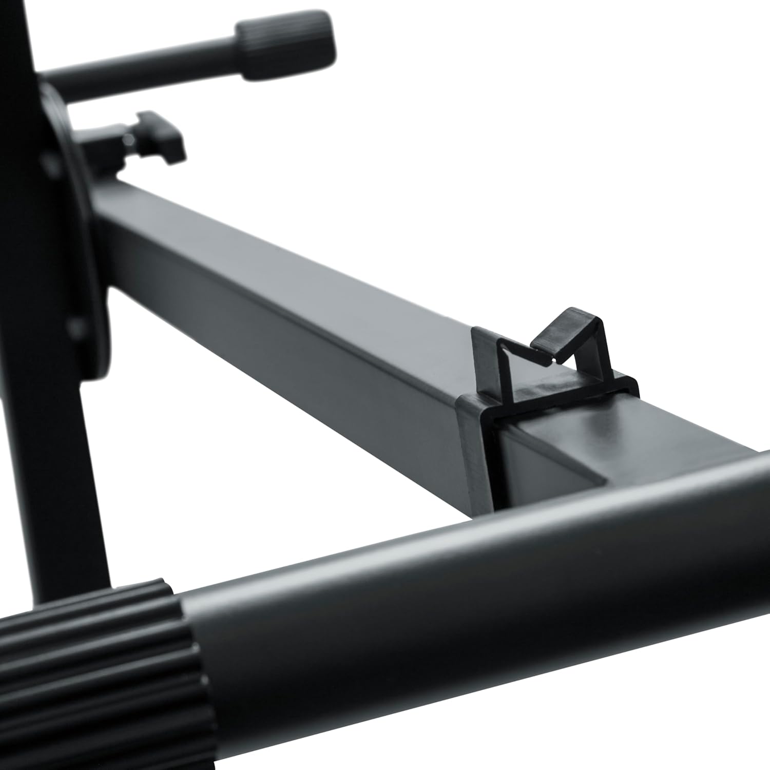 Alt View 1. Gator - Frameworks Deluxe 2-Tier X-Style Keyboard Stand with Heavy-Duty Steel Construction and Double Brace Adjustable Frame - Blue.