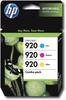 HP - 920 Ink Cartridge Combo Pack - Cyan/Yellow/Magenta-Front_Standard