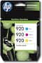 HP - 920 Ink Cartridge Combo Pack - Cyan/Yellow/Magenta-Front_Standard