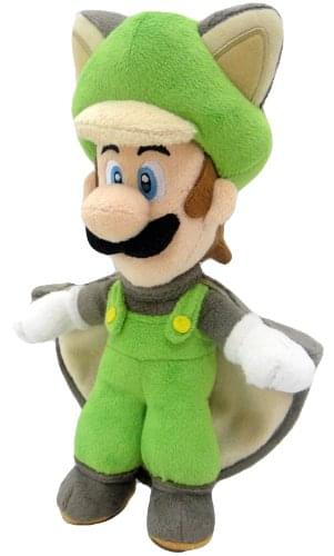Alt View 1. Little Buddy - Super Mario Bros Flying Squirrel Luigi 9" Plush Doll - Multicolor.