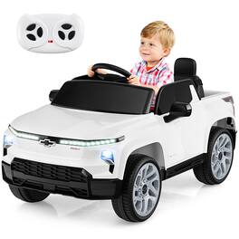 Gymax - Ride on Car 12V Licensed Chevrolet Truck Kids' Electric Vehicles Gift for 3+ - White